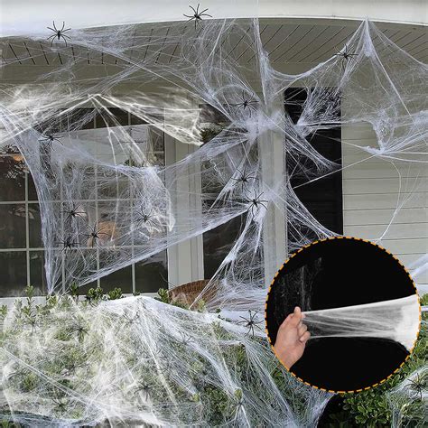 good fake spider web cloth|diy spider web decorations.